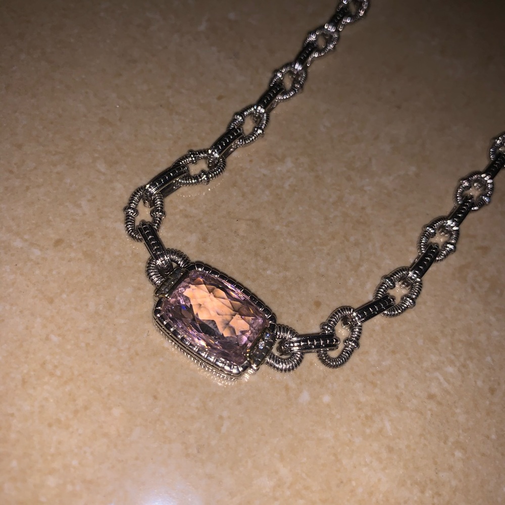 Judith Ripka Crystal & Diamond Pendant Necklace